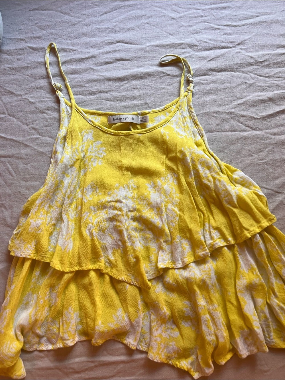bishop + young Yellow Floral Tiered Camisole